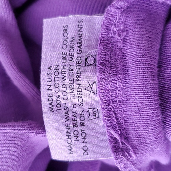 Michael Stars Purple 100% cotton 3/4 sleeve high collar top - Picture 6 of 6